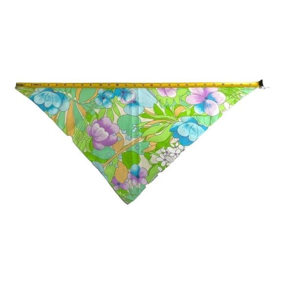 Hawaiian Floral Head Scarf Do Rag Tropical Multicolored Floral Scarf 28” X 9” - Picture 5 of 7